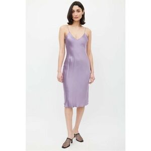 Lavender Silk Slip Dress